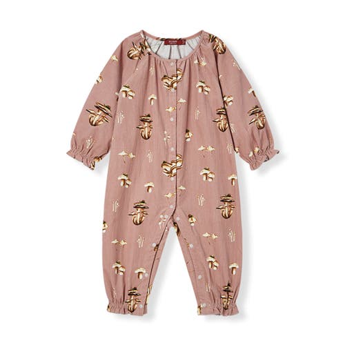 Milkbarn Organic Corduroy Ruffle Snap Jumper In Brown