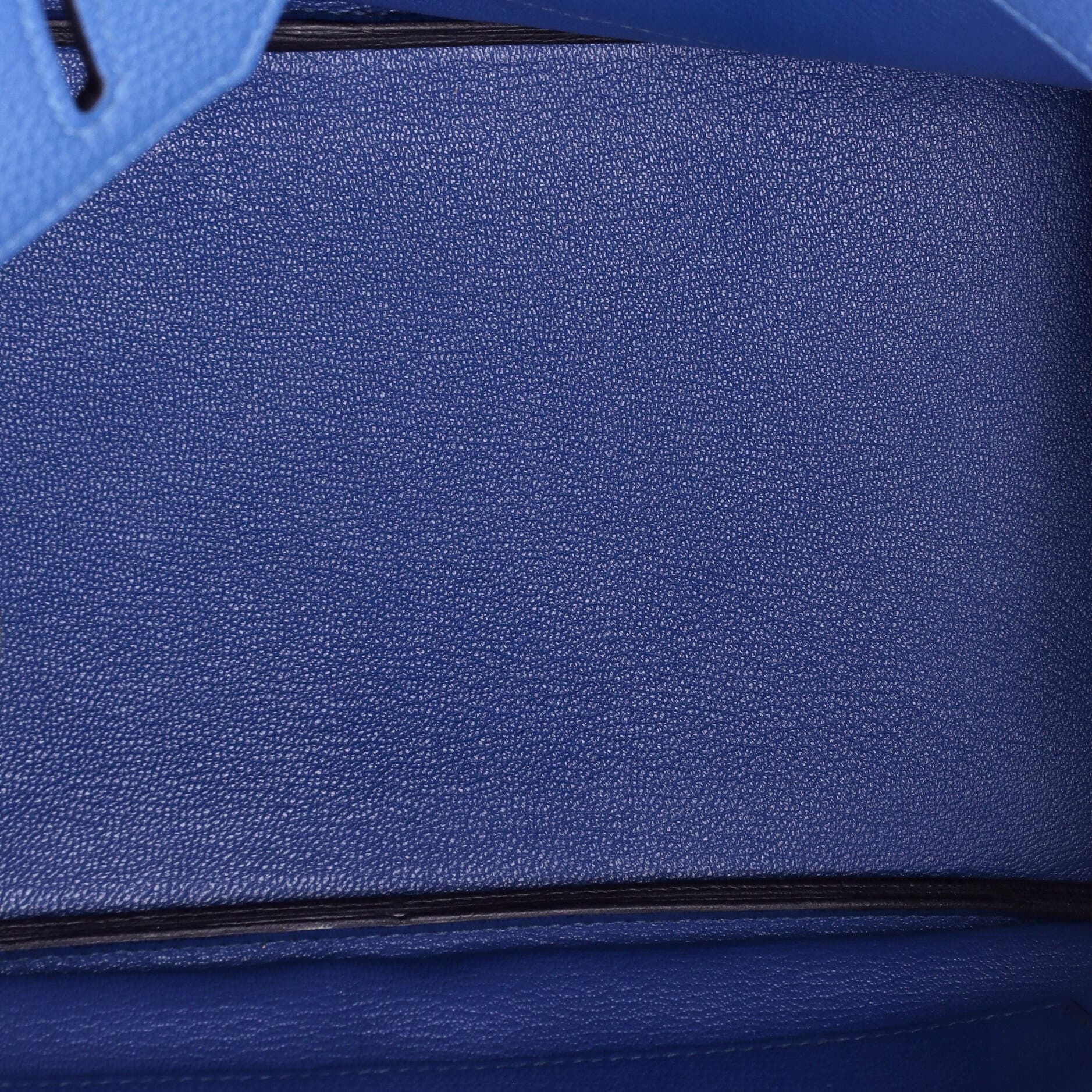 Pre-Owned Hermes Birkin Handbag Blue Togo with Palladium Hardware 30, Alternate, color, 