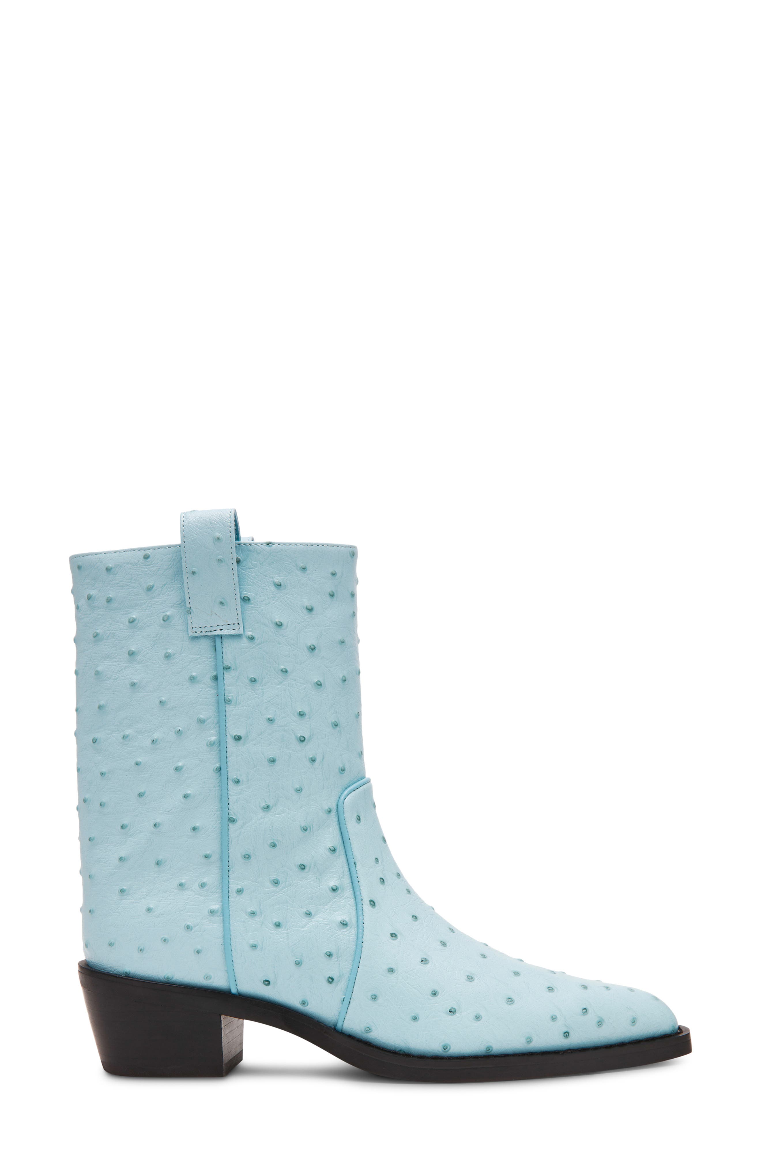 Vinny Leather Western Bootie, Alternate, color, TURQUOISE LEATHER