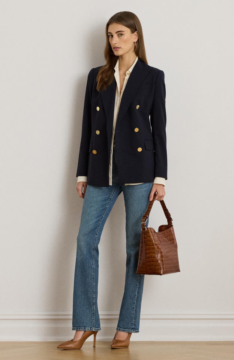 Lauren Ralph Lauren High Waist Bootcut Jeans, Alternate, color, Ocean Blue Wash