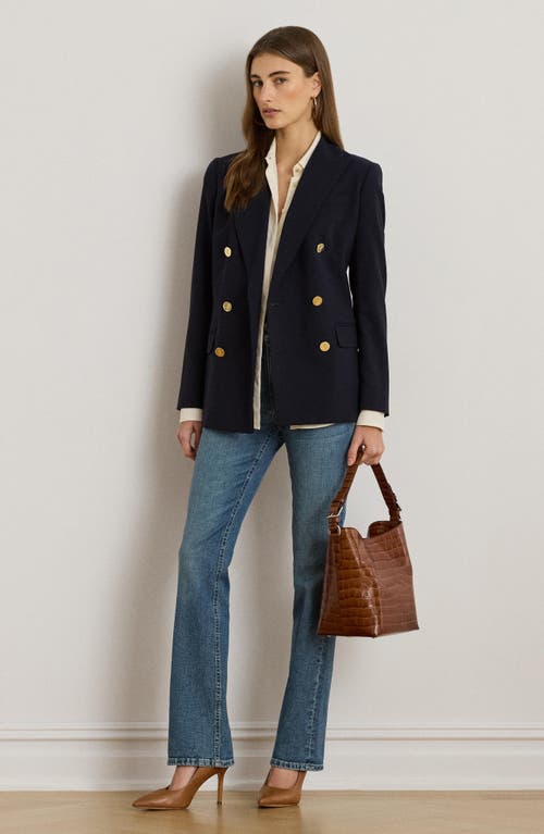 Ralph Lauren Lauren  High Waist Bootcut Jeans In Blue