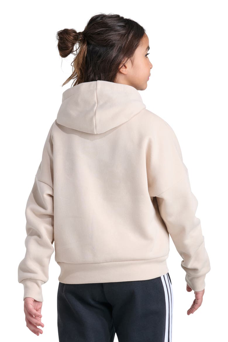 Kids' Graphic Fleece Hoodie, Alternate, color, MEDIUM BEIGE