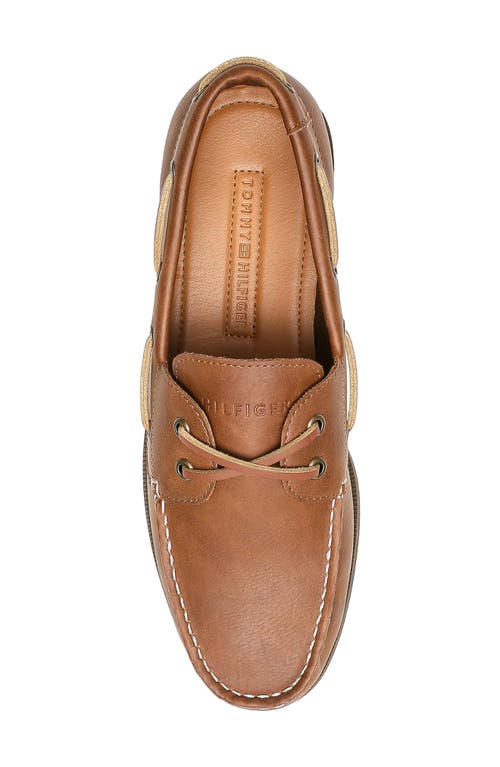 Tommy Hilfiger Brazen Boat Shoe In Cognac