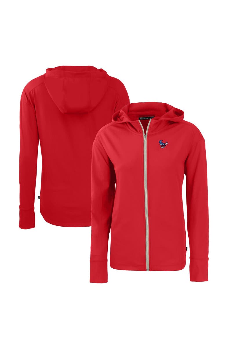 Cutter & Buck Women's Cutter & Buck  Red Houston Texans  Daybreak Eco Recycled Full-Zip Hoodie, Main, color, 