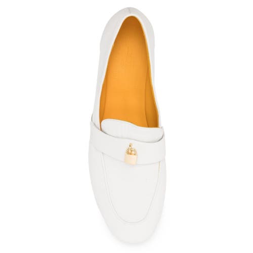 Madison Maison Flat Lock Loafer In White