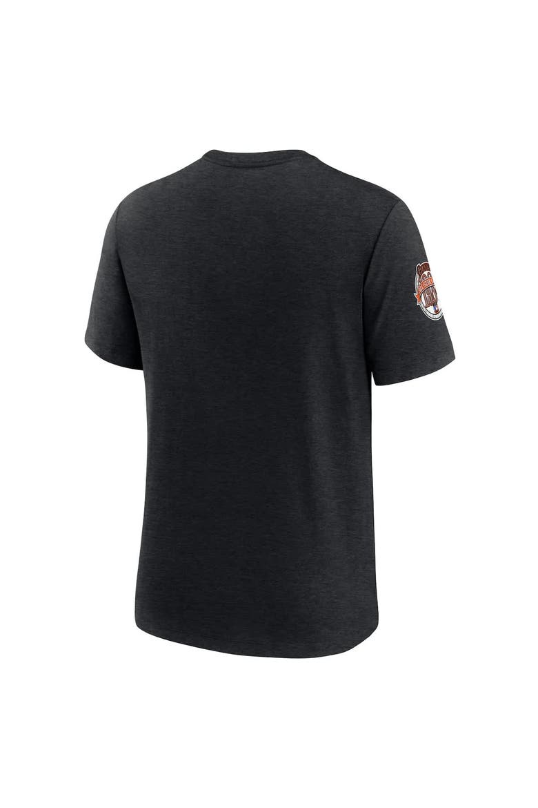 Men's Nike Heather Black San Francisco Giants Cooperstown Collection Eras Tri-Blend T-Shirt, Alternate, color, Heather Black