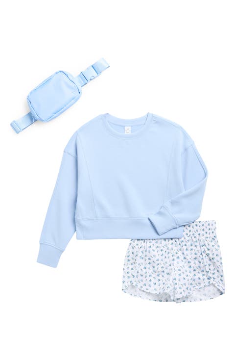 Kids' Sweatshirt, Running Shorts & Belt Bag Set (Big Kid)