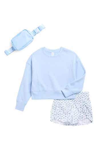 YOGALICIOUS Kids' Sweatshirt, Running Shorts & Belt Bag Set