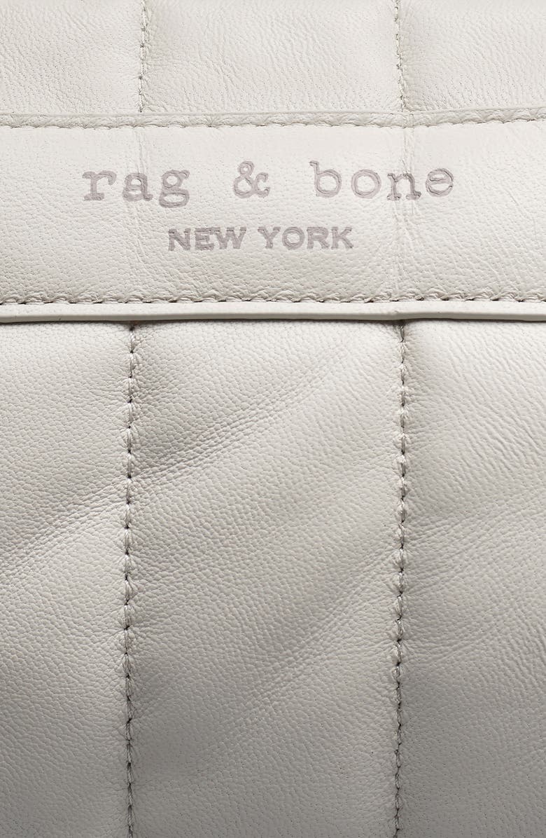 rag & bone Cloud Mini Quilted Leather Duffle, Alternate, color, Cream