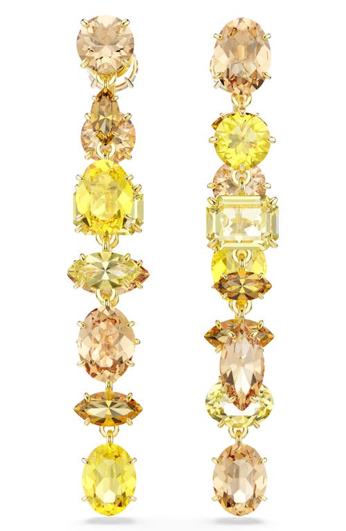 Swarovski Gema Mixed Cut Crystal Flex Bracelet In Gold