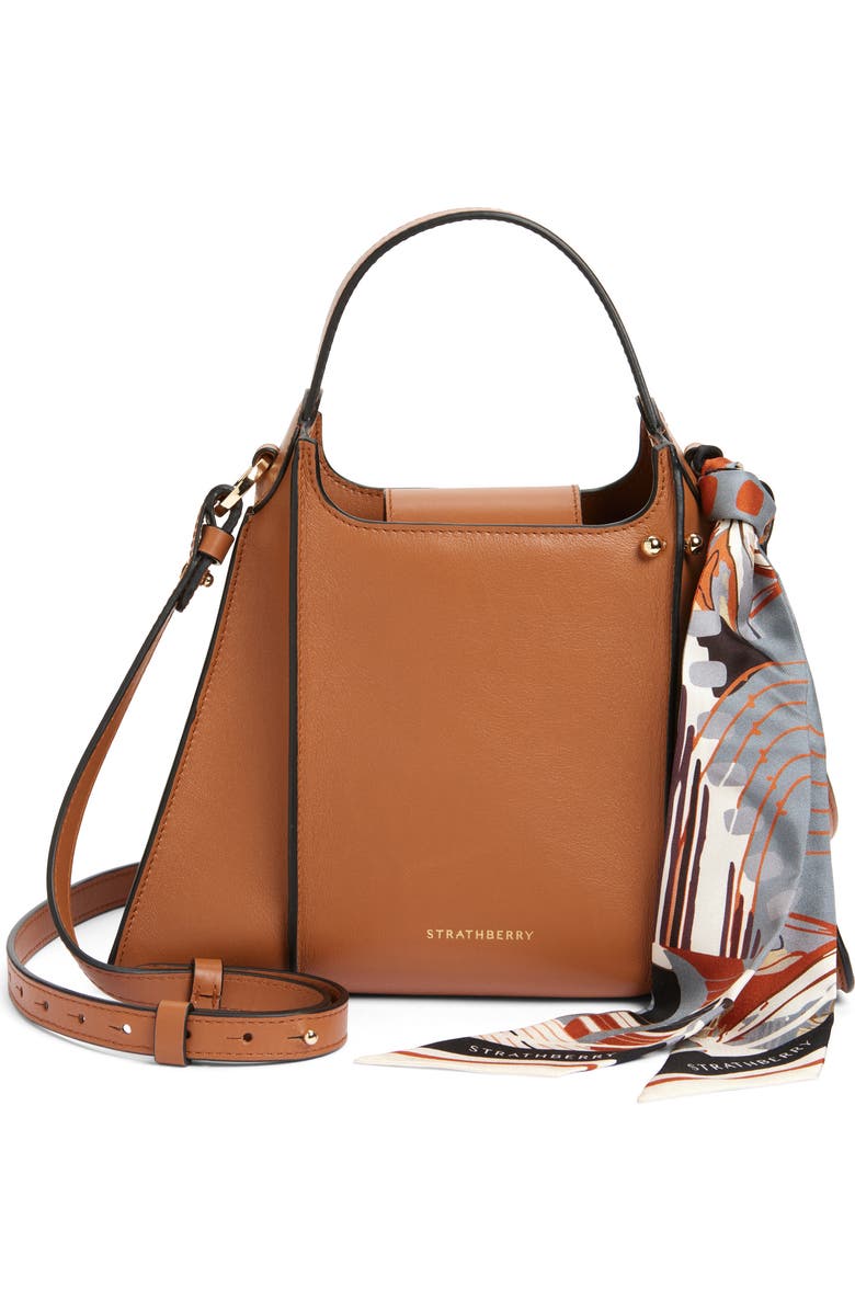 Strathberry Arkshell Top Handle Leather Bag, Main, color,