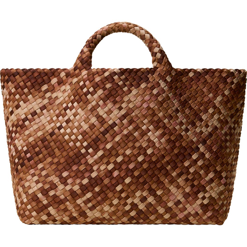 Naghedi Large St. Barths Watercolor Tote In Brown