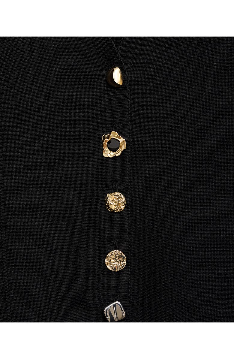 MANGO Dali Knit Jacket, Alternate, color, Black