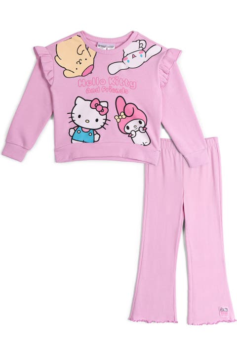 Fleece Sweatshirt And Flared Leggings Set