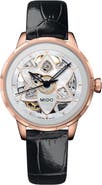 MIDO Rainflower Blossom Skeleton Automatic Leather Strap Watch, 34mm