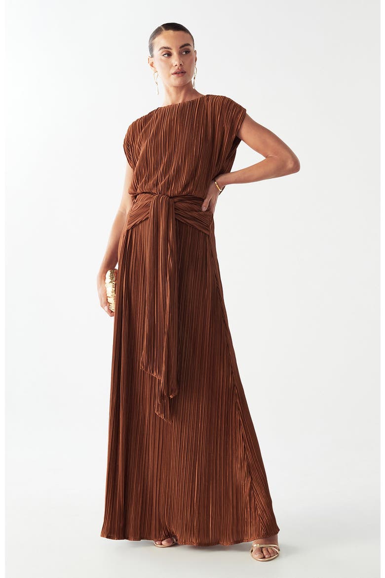 Zarina Maxi Dress, Alternate, color, Rust