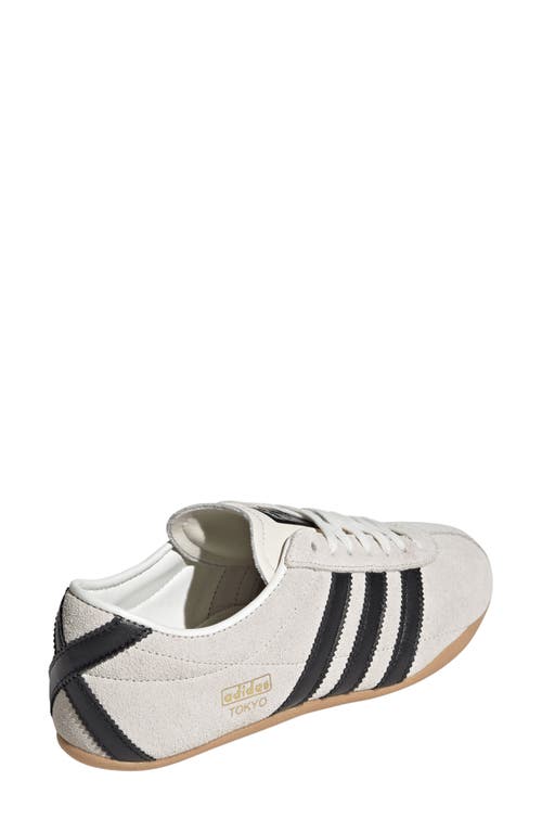 Adidas Originals Adidas Tokyo Low Top Suede Sneaker In Off White/black/gold Met