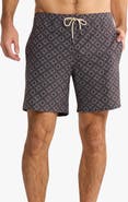 Fair Harbor The Bayberry Medallion Print Water Repellent Swim Trunks