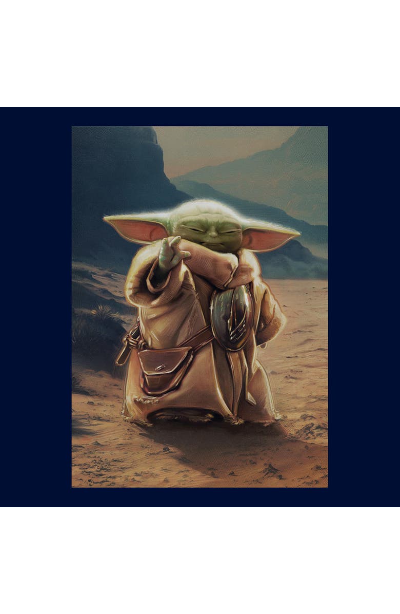 Star Wars: The Mandalorian and Grogu Boy's Star Wars The Mandalorian and Grogu The Child Force Poster  Graphic T-Shirt, Alternate, color, Navy Blue