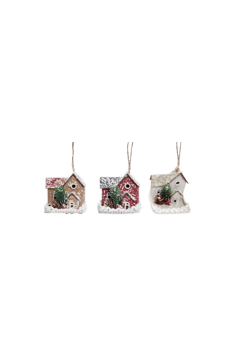 Snowy House A/3 Ornaments, Main, color, White