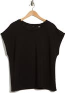 T Tahari Cap Sleeve Scuba Knit T-Shirt