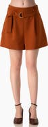 IVONNE High-Rise Tailored Shorts with Removable Belt