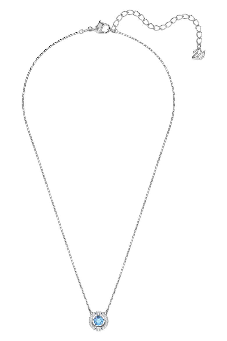 Una Crystal Pendant Necklace, Alternate, color, BLUE
