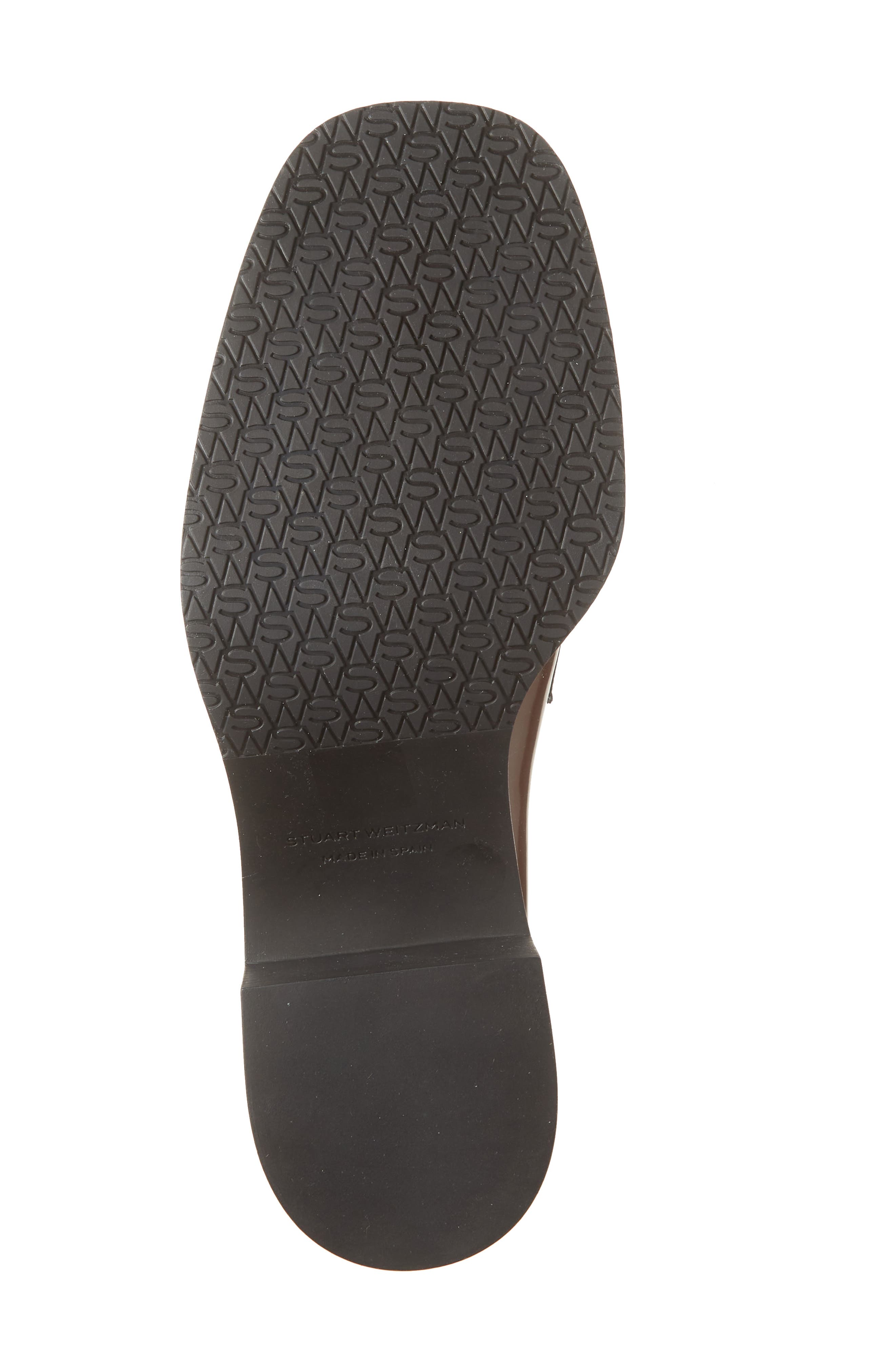 Stuart Weitzman Kaia 40 Block Heel Loafer, Alternate, color, Hazelnut/ White