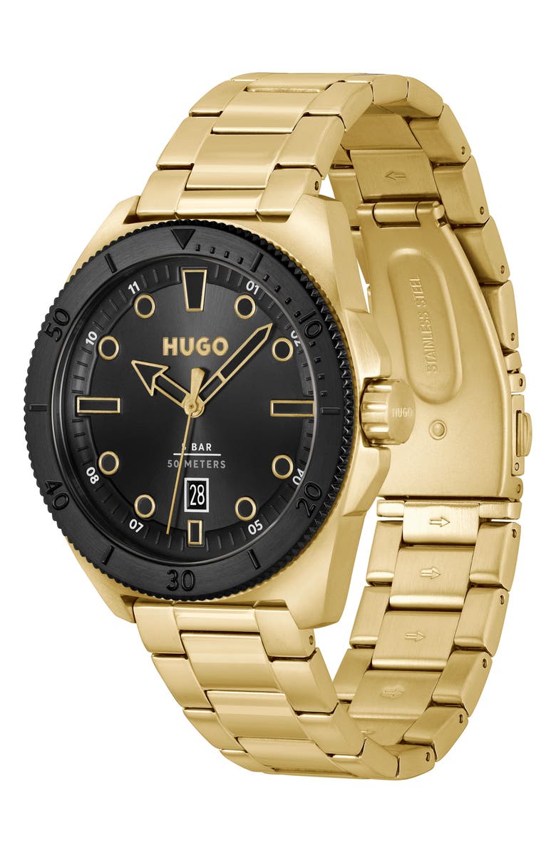 BOSS Visit Bracelet Watch, 44mm, Alternate, color, Black