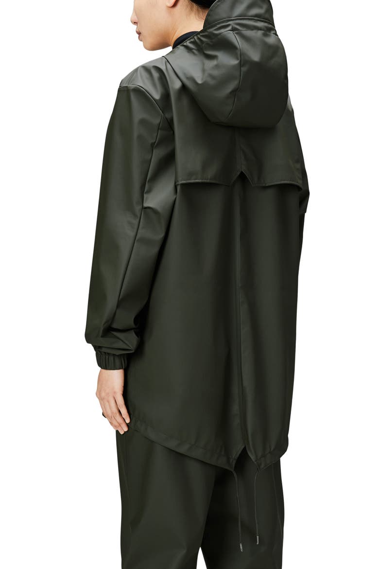 Fishtail Hooded Waterproof Rain Jacket, Alternate, color, GREEN