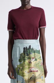 Thom Browne Tipped Stretch Wool T-Shirt