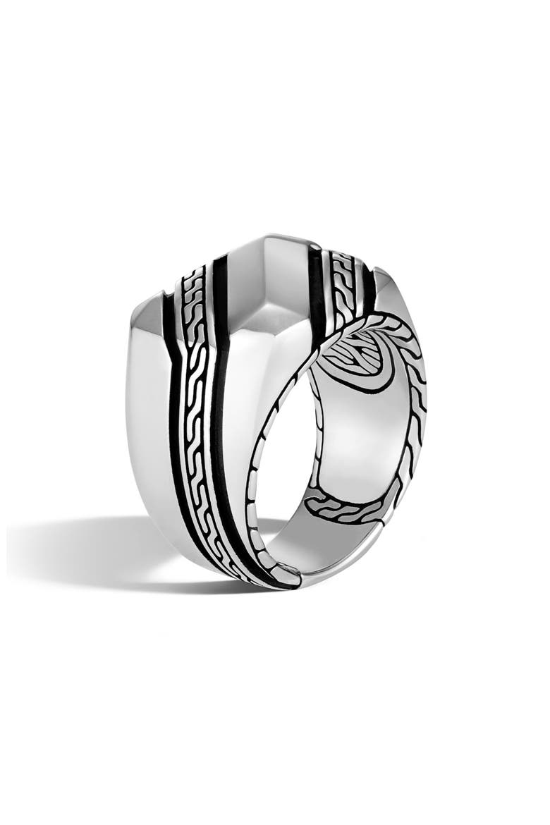 Classic Chain Signet Ring, Alternate, color, SILVER