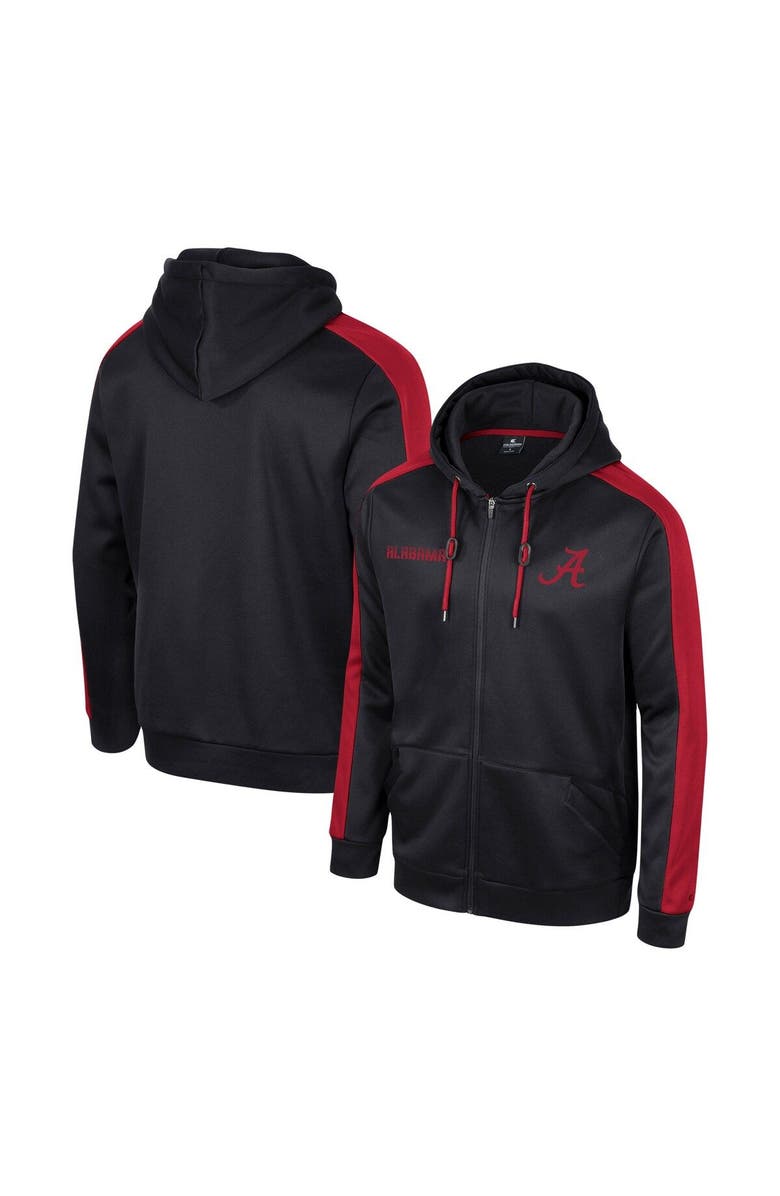 COLOSSEUM Men's Colosseum  Black Alabama Crimson Tide Reese Full-Zip Hoodie, Main, color, Black