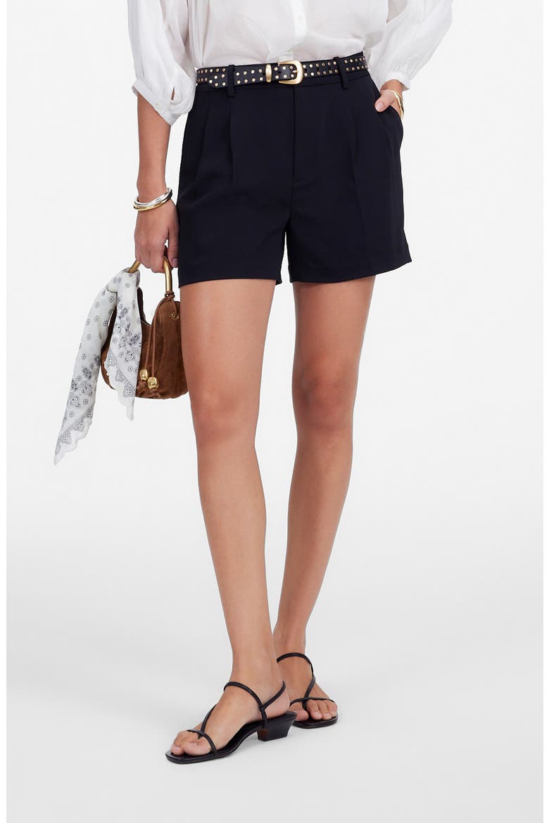 Easy Pleated Crepe Trouser Shorts (Women) | Nordstromrack