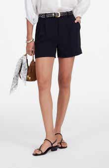Madewell Easy Pleated Crepe Trouser Shorts