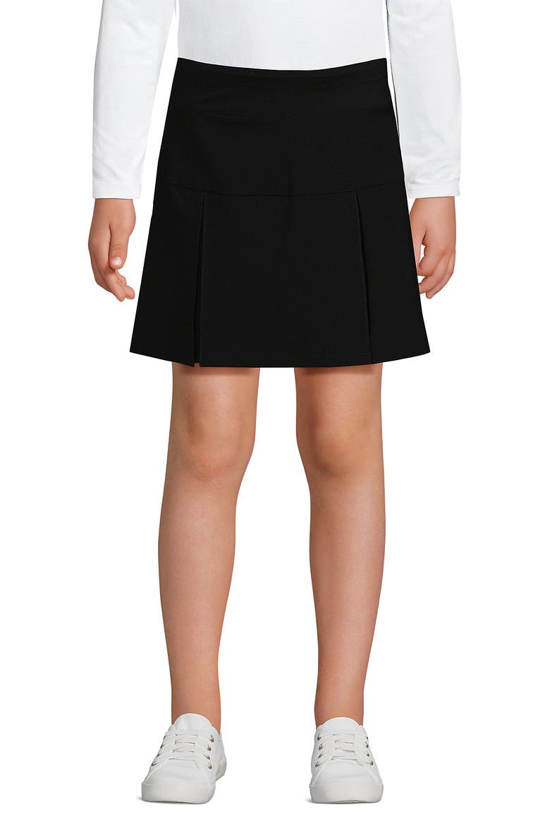 School Uniform Girls Performance Pleated Skort Above the Knee, Main, color, Black