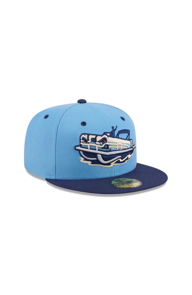 New Era Men's New Era  Light Blue Great Lakes Loons Theme Nights 59FIFTY Fitted Hat, Alternate, color, 