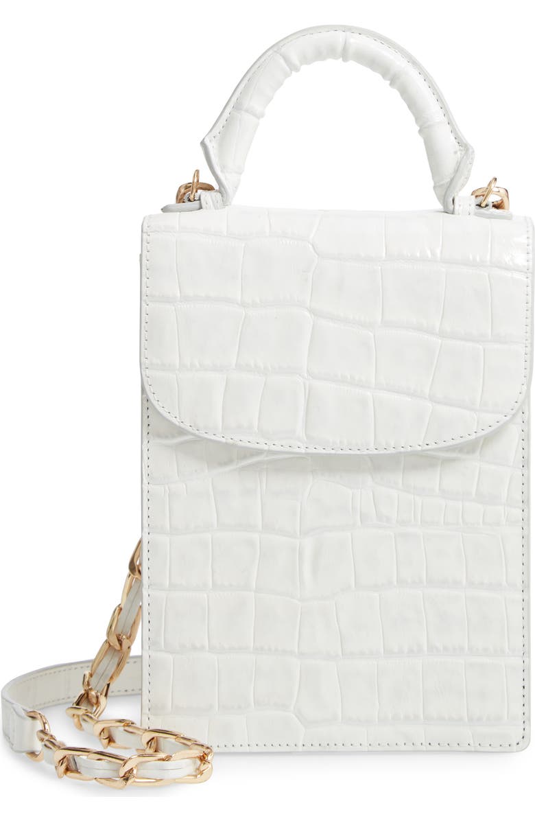 Rachel Parcell Mini Top Handle Leather Bag, Main, color,