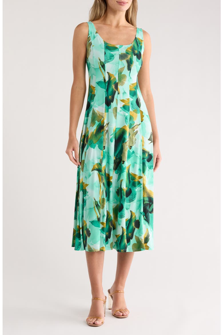 Sleeveless Midi Dress, Main, color, MINT MULTI