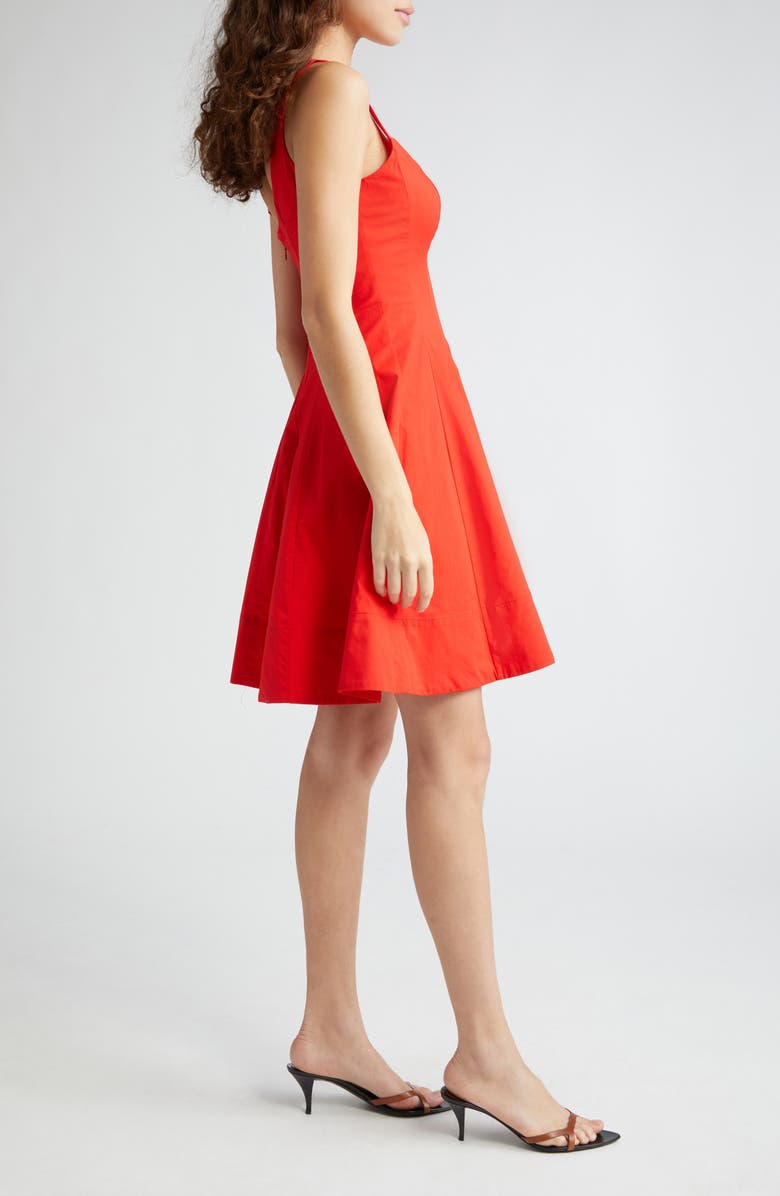 STAUD Wells Stretch Poplin Fit & Flare Dress, Alternate, color, 