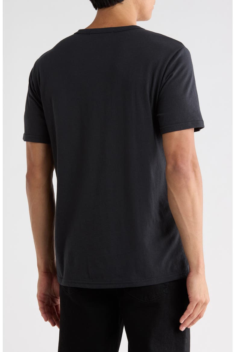 Short Sleeve Crewneck Cotton T-Shirt, Alternate, color, BLACK