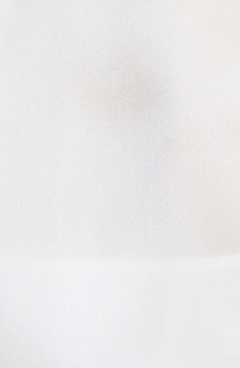 St. John Collection Liquid Satin & Shimmer Milano Knit Faux Wrap Gown, Alternate, color, 