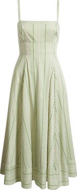 Hill House Home The Margot Stripe Fit & Flare Midi Dress