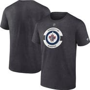FANATICS Men's Fanatics Heather Charcoal Winnipeg Jets Authentic Pro Core Secondary T-Shirt