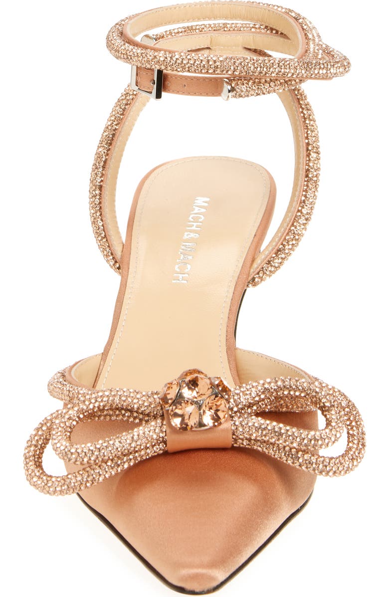 Mach & Mach Double Crystal Bow Slingback Pump, Alternate, color, Golden Brown