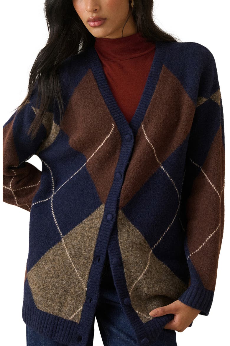 Argyle Cardigan, Main, color, MULTI