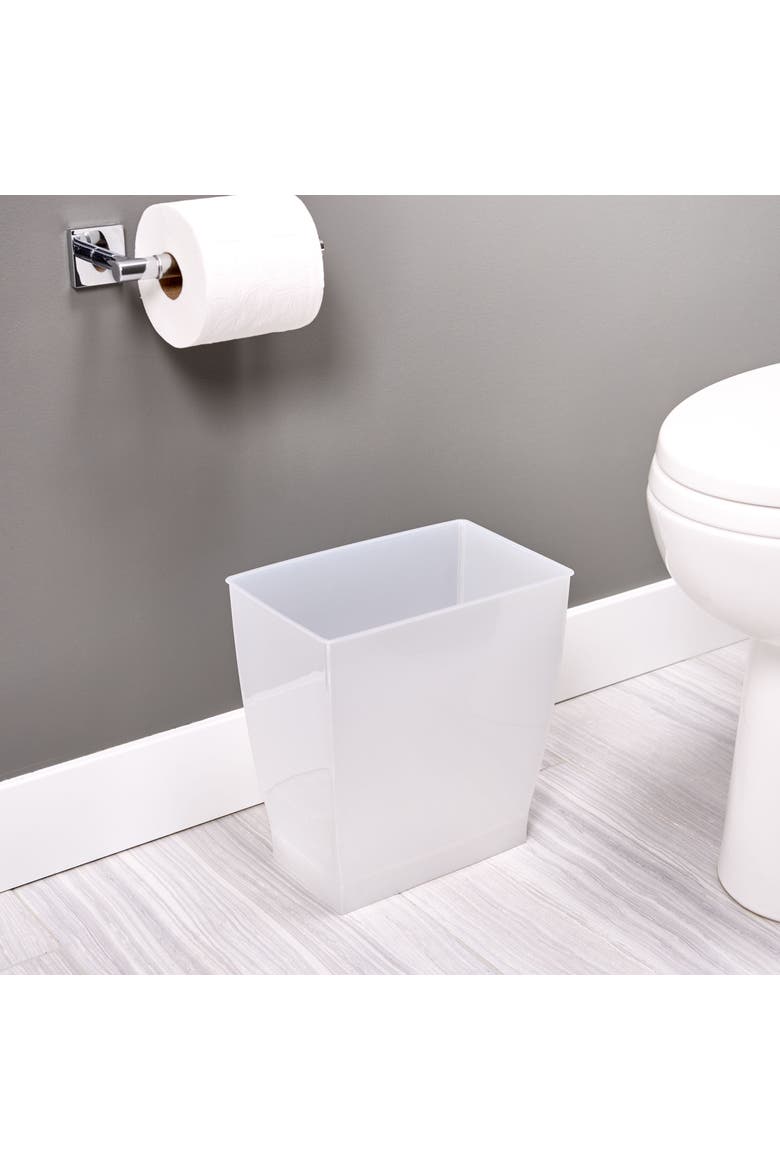 Small Rectangular Bathroom Trash Cans - Set of 4 - Gray, Alternate, color, Frost