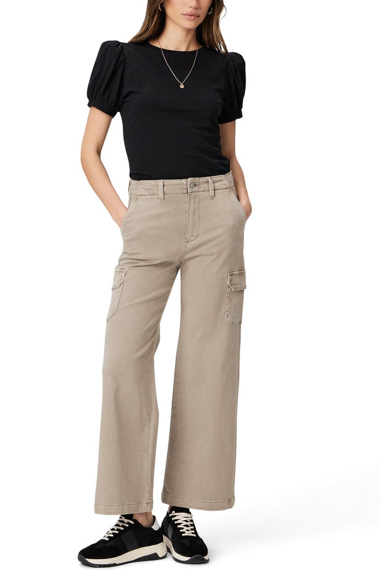 PAIGE Carly High Waist Ankle Wide Leg Cargo Pants, Alternate, color, 