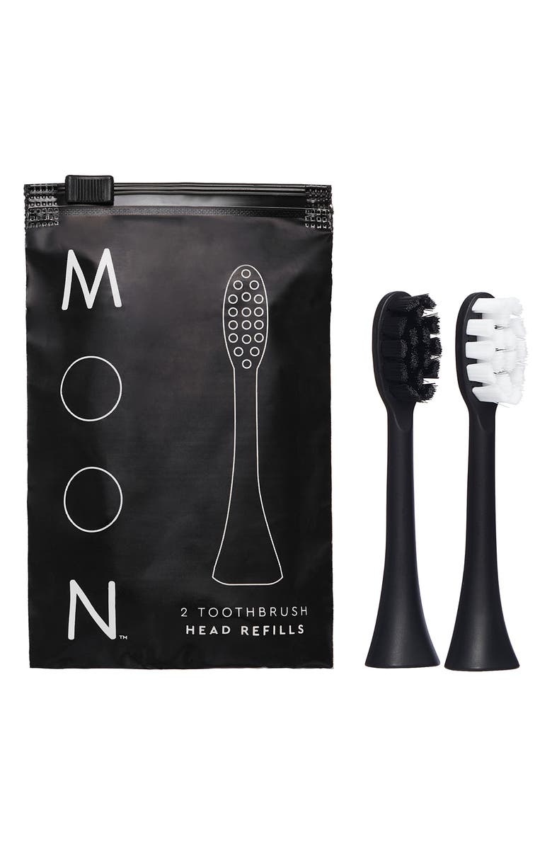 MOON 2-Pack Onyx Black Brush Head Replacements, Main, color, Black