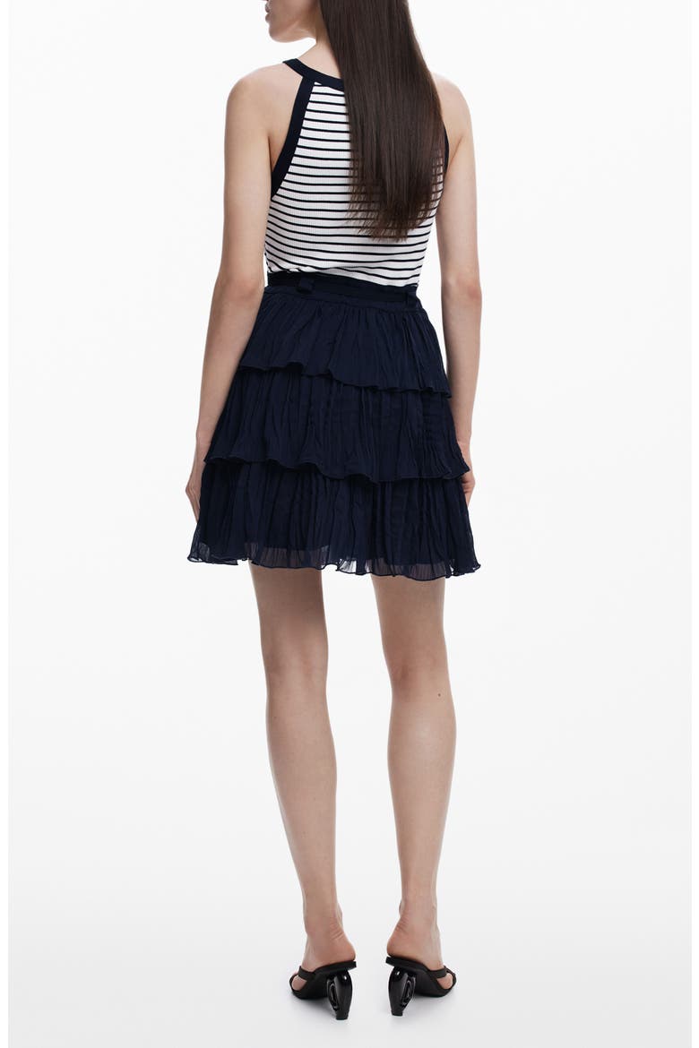 Mix Media Sleeveless Minidress, Alternate, color, BLUE